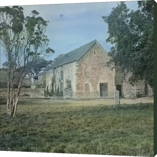 Chapel converted to a barn at Golden, Probus, Cornwall. Around 1925