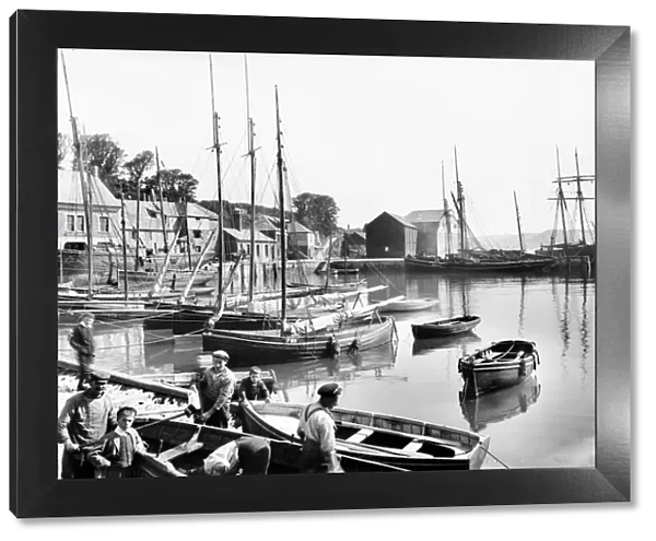 Harbour scene, Padstow, Cornwall. 12th June 1906
