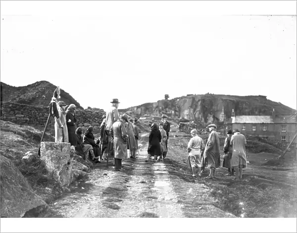 Liskeard and Caradon Railway. Disused trackway near Cheesewring Quarry, Bodmin Moor, Cornwall. Around 1920