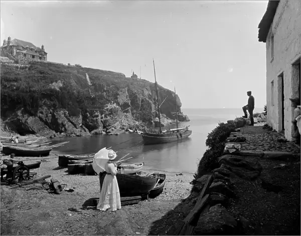The Harbour, Cadgwith, Cornwall. 1908