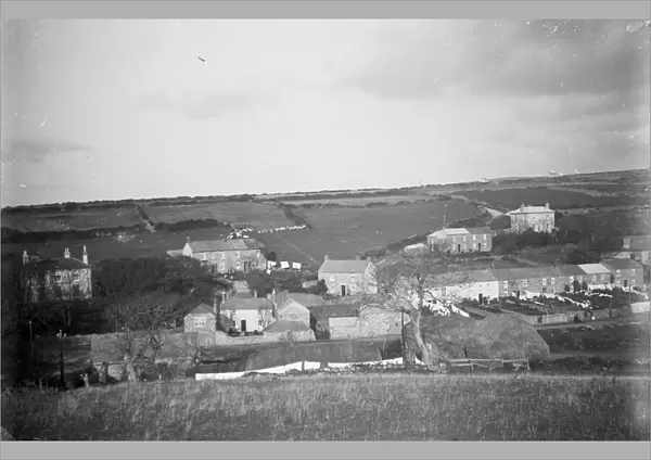 Houses in Tregaseal (Tregeseal), St Just in Penwith, Cornwall. Early 1900s