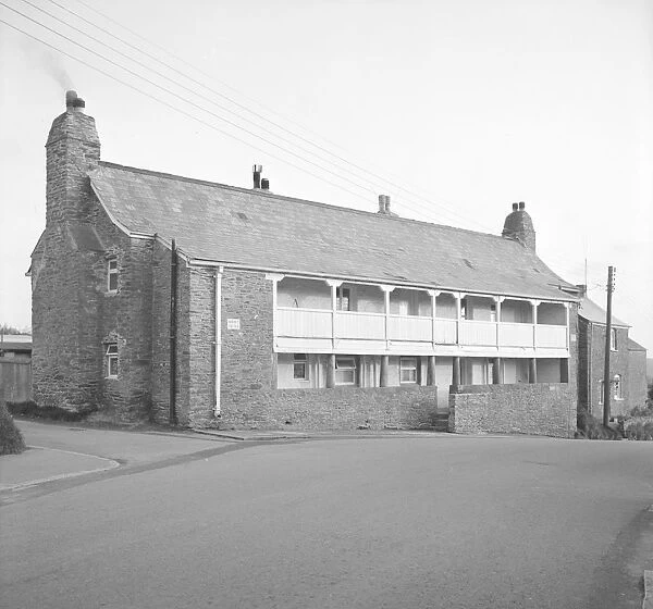 Alms Houses, Tregony Hill, Tregony, Cornwall. 1967