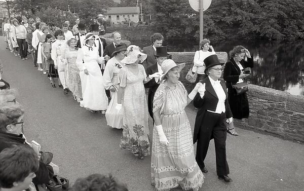 Flora Dance, Lostwithiel, Cornwall. July 1984