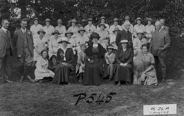 Members of the First World War Womens Land Army. Cornwall. May 1918