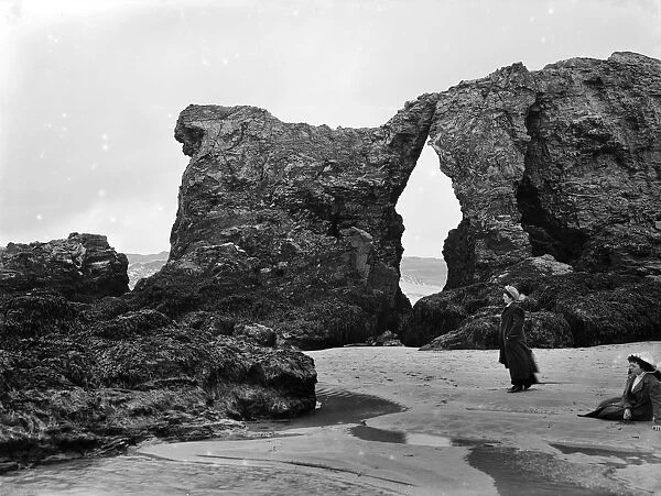 Retreat Rocks, Perranporth, Perranzabuloe, Cornwall. 1910