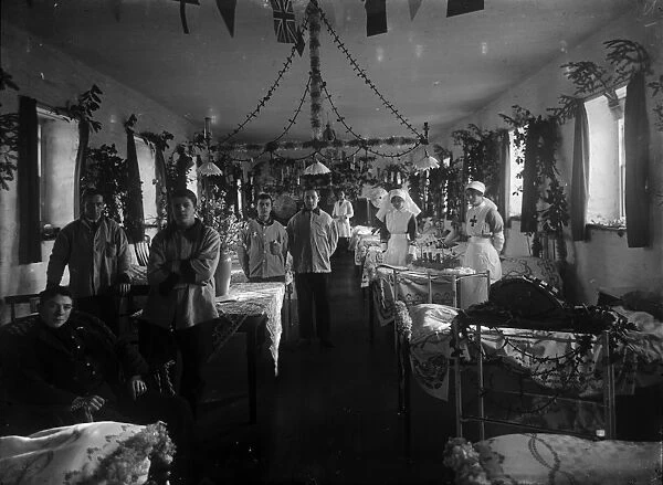 Royal Naval Auxiliary Hospital, Truro, Cornwall. Christmas 1917