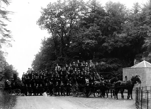 Wesley Mens Bible Class Outing, Redruth, Cornwall. Around 1900