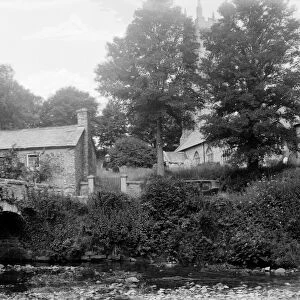 Altarnun Bridge and Church, Cornwall. June 1925