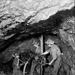 Driving an end at East Pool Mine, Illogan, Cornwall. 1893