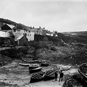 The Harbour, Coverack, St Keverne, Cornwall. 1908