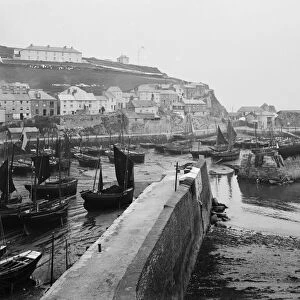 Inner harbour, Mevagissey, Cornwall. 1909