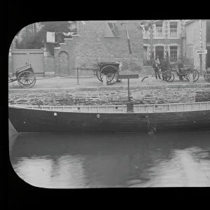 Pilchard seine boat, Cornwall County Fisheries Exhibition, Truro, Cornwall. July to August 1893