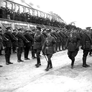 Soldiers in Truro, Cornwall. 2nd December 1917