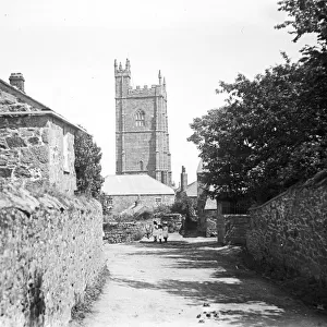 St Pol de Leon Church, Paul, Cornwall. Around 1910