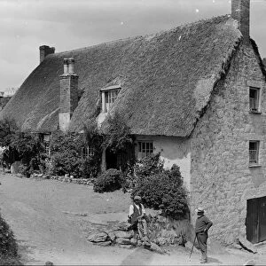 Thatched cottage, Cadgwith, Cornwall. 1908