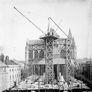 Truro Cathedral with nave under construction, Truro, Cornwall. 1899