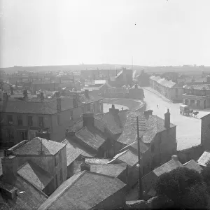 A view from the church tower, St Just in Penwith, Cornwall. Early 1900s, possibly 1905