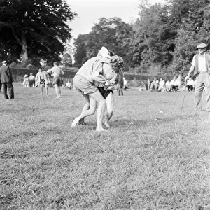 Wrestling match at an unknown location, Cornwall. 1959