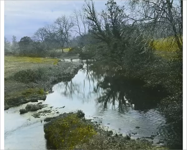 Tamar River from Polston Bridge, near Launceston, Cornwall. Around 1925
