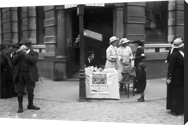 Russian Flag Day, corner of Boscawen Street and Lower Lemon Street, Truro, Cornwall. 22nd September 1915 (or similar)