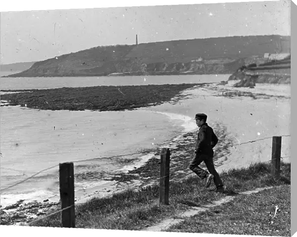 Gyllyngvase Beach and Pennance Point, Falmouth, Cornwall. 1900