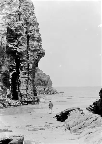 Bossiney Beach, Tintagel, Cornwall. June 1925