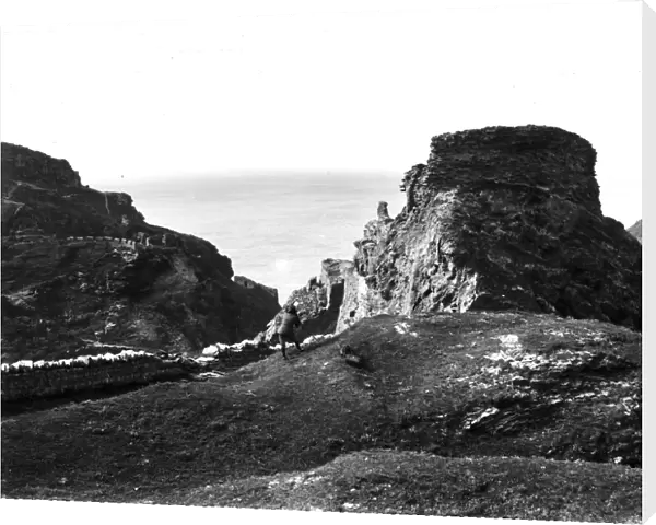 Tintagel Castle, Cornwall. Early 1900s