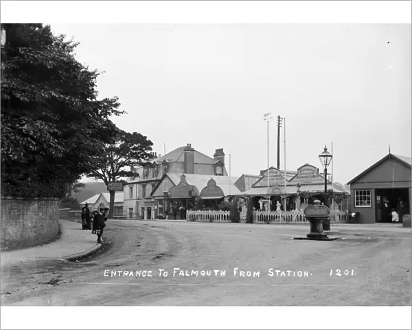 Falmouth and station, Cornwall. Early 1900s