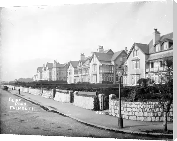Cliff Road, Falmouth, Cornwall. Early 1900s