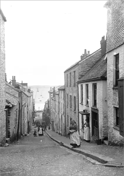 Quay Hill, Falmouth, Cornwall. Early 1900s