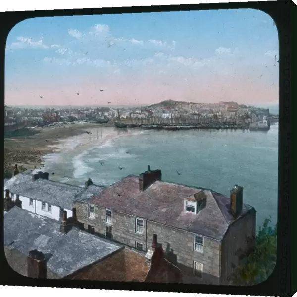 General view over the town and harbour, St Ives, Cornwall. 1880s