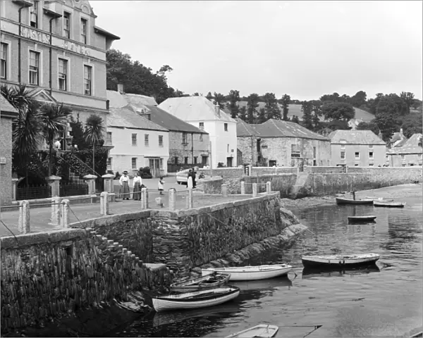 Western end of the sea front, St Mawes, Cornwall. Probably 29th June 1912