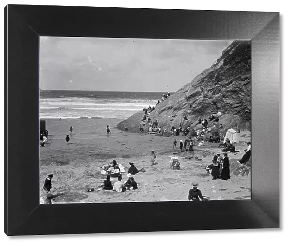 The Beach, Newquay, Cornwall. Around 1910