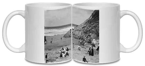 The Beach, Newquay, Cornwall. Around 1910