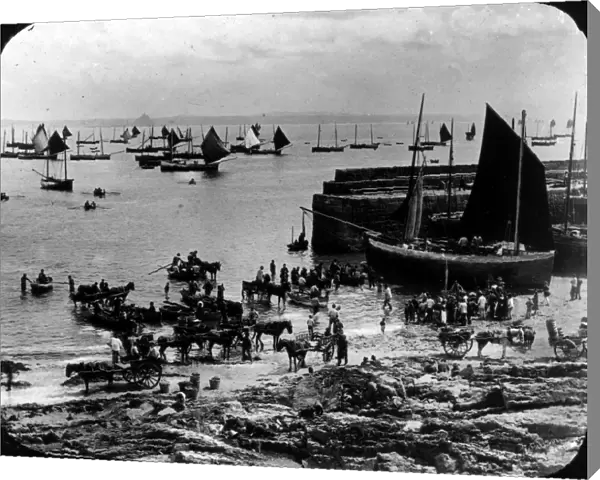The Harbour, Newlyn, Cornwall. 1880