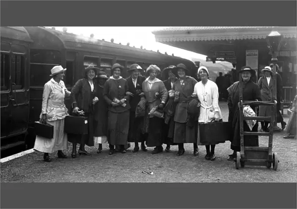 Perranporth Railway Station, Cornwall. Around 1916