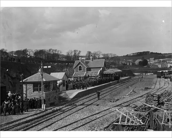Opening of Padstow railway station, Cornwall. 27th March 1899