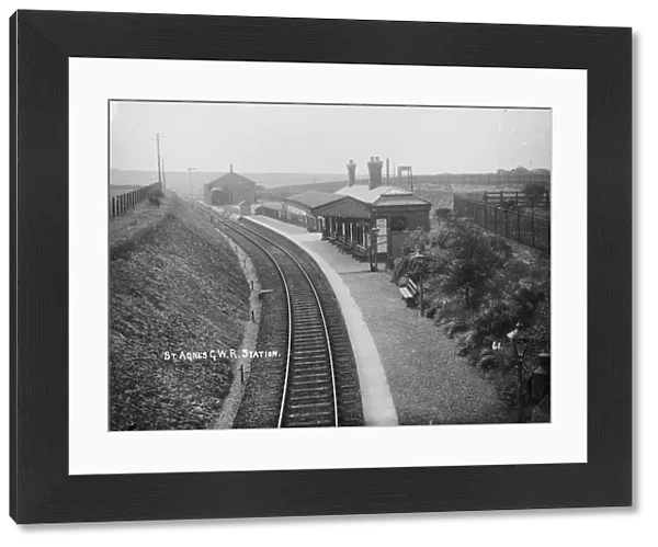 St Agnes railway station, Cornwall. Around 1918