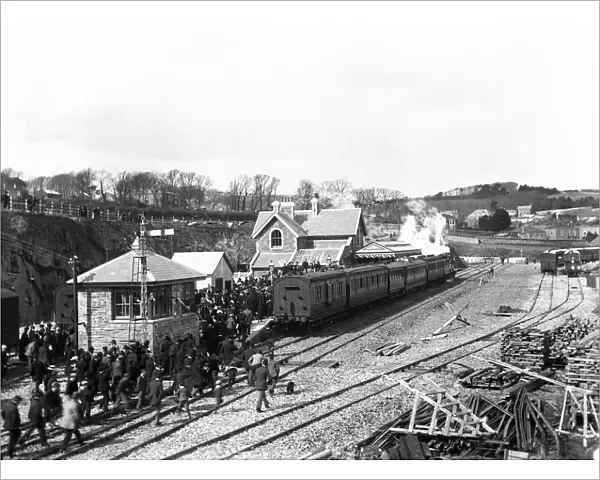 Padstow railway station, Cornwall. 27th March 1899