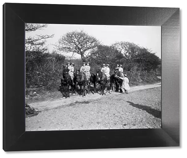 Members of the First World War Womens Land Arm. Tregavethan Farm, Truro, Cornwall. 1917