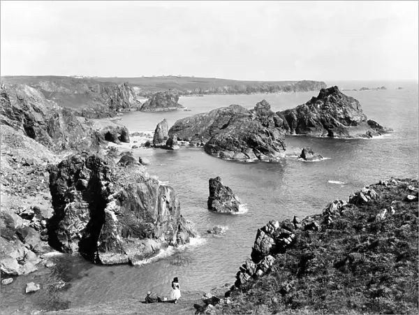 View from Par-an-Heul to Kynance Cove, Landewednack, Cornwall. 1899