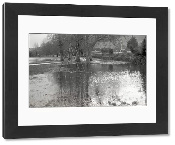 Flooding, Coulson Park, Lostwithiel, Cornwall. 28th December 1979