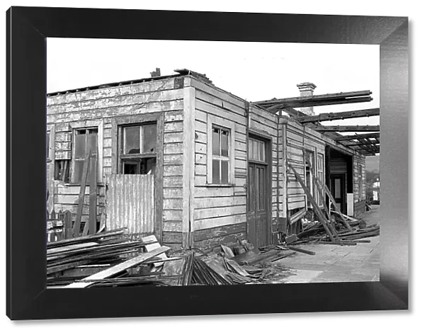 Railway Station Demolition, Lostwithiel, Cornwall. May 1980