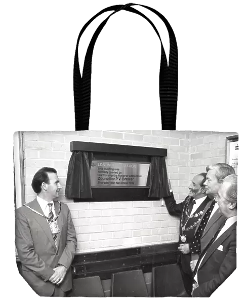Opening of new railway station building, Lostwithiel, Cornwall. 18th November 1982