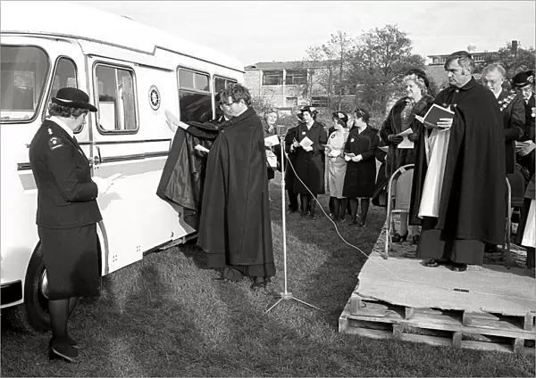 Dedication of St John Ambulance, Lostwithiel, Cornwall. November 1981