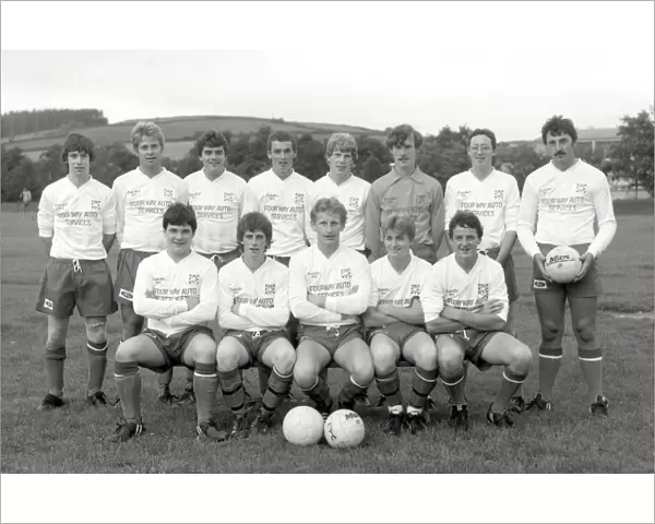 Lostwithiel football team, Lostwithiel, Cornwall. September 1984