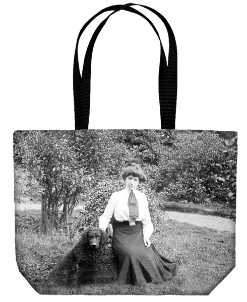 Mrs Wood at Trevince, Gwennap, Cornwall. August 1910