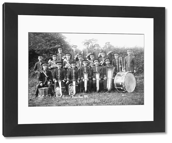Foxhole Brass Band, St Stephen in Brannel, Cornwall. 1919