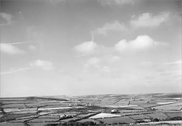 View over Sancreed from Sancreed Beacon, Cornwall. 1969