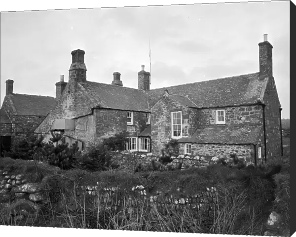 Botallack Manor from the rear, Botallack, St Just in Penwith, Cornwall. 1959
